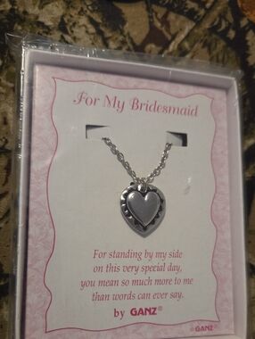 GANZ Silver Heart Locket Necklace with Chain